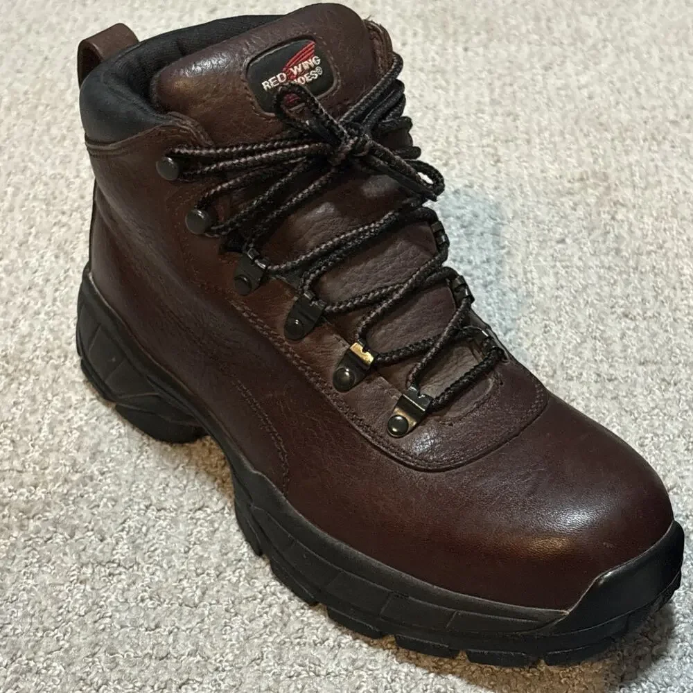Red Wing 6681 Waterproof Steel Toe Safety Hiker Brown TC Tech Boots Size 6.5